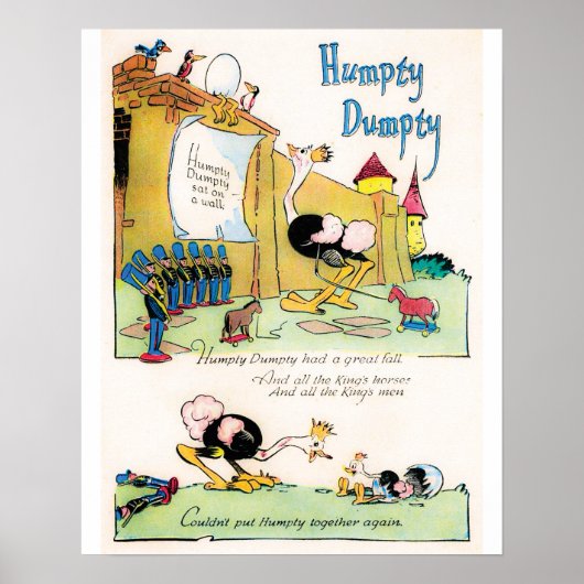 Nursery Rhyme "Humpty Dumpty"-poster Poster (Voorkant)