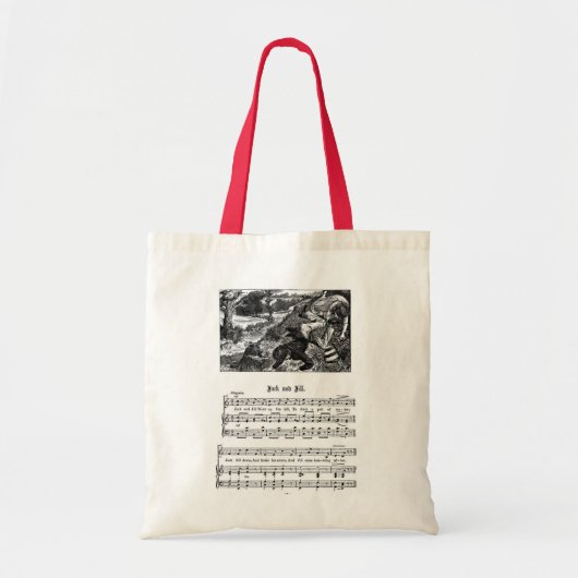 Nursery Rhyme Jack en Jill Bag Tote Bag (Voorkant)
