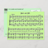 Nursery Rhyme Jack en Jill Briefkaart (Voorkant / Achterkant)