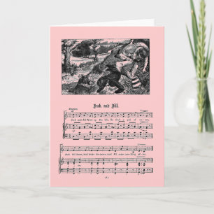 Nursery Rhyme Jack en Jill Wenskaart Kaart