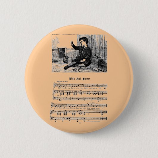 Nursery Rhyme Jack Korner Ronde Button 5,7 Cm (Voorkant)