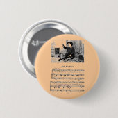 Nursery Rhyme Jack Korner Ronde Button 5,7 Cm (Voorkant /achterkant)