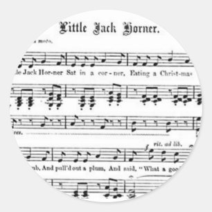 Nursery Rhyme Jack Korner Ronde Sticker