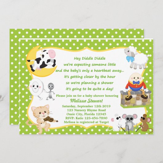 Nursery Rhyme Kaart (Voorkant / Achterkant)