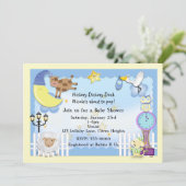 Nursery Rhyme Lullaby Baby Shower Uitnodigingen (Staand voorkant)