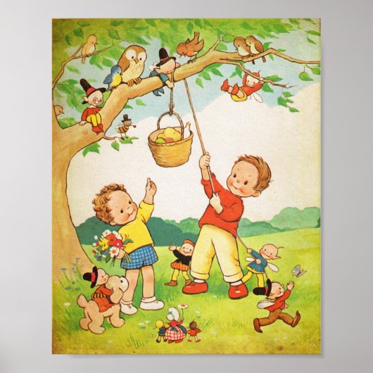 Nursery Rhyme poster  kinderen boeken illusta (Voorkant)