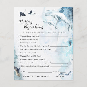 Nursery Rhyme Quiz   BABY SHOWER
