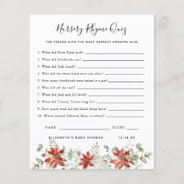 Nursery Rhyme Quiz | BABY SHOWER