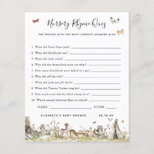 Nursery Rhyme Quiz   BABY SHOWER