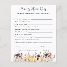 Nursery Rhyme Quiz | BABY SHOWER