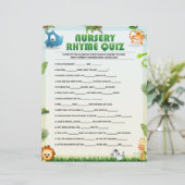 Nursery Rhyme Quiz [Dierthema] Briefhoofd (Staand voorkant)