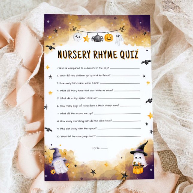 Nursery Rhyme Quiz Halloween Baby shower Game (Creator heeft geüpload)