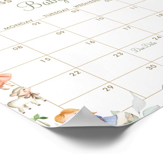 Nursery Rhyme raad Baby aankomst Datum showgame Poster (Hoek)