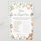 Nursery Rhyme raad goed Baby shower spel (Voorkant / Achterkant)