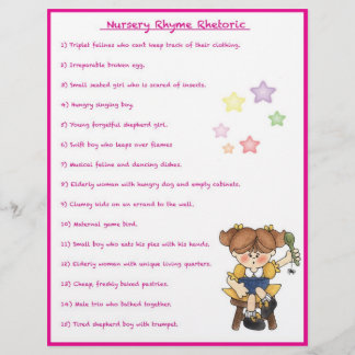 Nursery Rhyme Rhetoric Game - Meisstijl