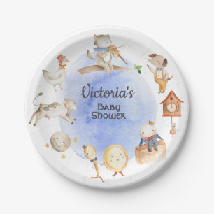 Nursery Rhyme Storybook baby shower Papieren Bordje