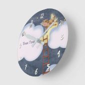 Nursery Rhyme Storybook Cow Jumping over Moon Ronde Klok (Hoek)