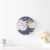 Nursery Rhyme Storybook Cow Jumping over Moon Ronde Klok (Huis)