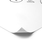 NURSERY RHYME-twinkle, kleine ster grijs met een k Poster (Hoek)