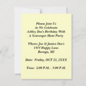 Nursery Rhyme - verjaardagsinVITATIES met de naam  Kaart (Achterkant)