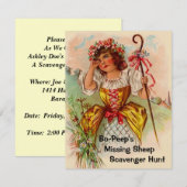 Nursery Rhyme - verjaardagsinVITATIES met de naam  Kaart (Voorkant / Achterkant)