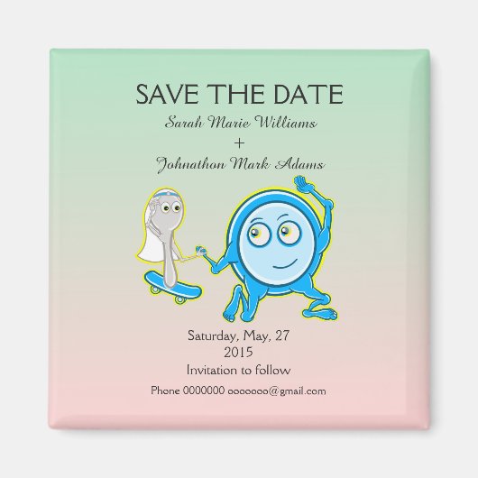 Nursery Rhyme Wedding Magneet (Voorkant)