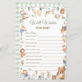 Nursery Rhyme Well wil Baby shower Kaart (Voorkant / Achterkant)