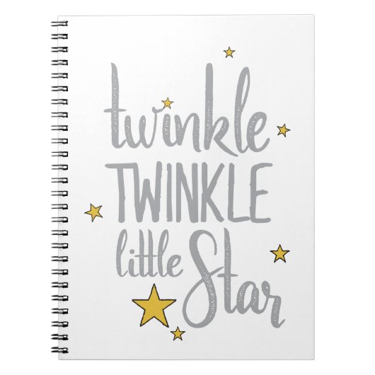 Nursery Rhymes Afbeelding Twinkle Twinkle Little D Notitieboek (Voorkant)