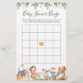 Nursery Rhymes Baby shower Bingo Game (Voorkant)