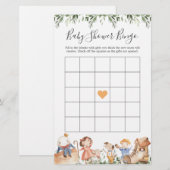 Nursery Rhymes Baby shower Bingo Game (Voorkant / Achterkant)