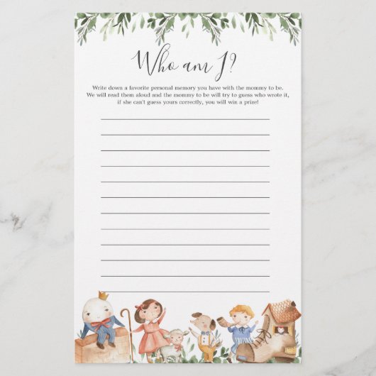 Nursery Rhymes Baby shower die ik word (Voorkant)