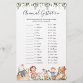 Nursery Rhymes Baby shower Diergiegame (Voorkant)