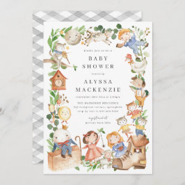 Nursery Rhymes Baby Shower Invitation Kaart