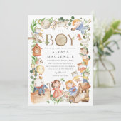 Nursery Rhymes Baby Shower Invitation Kaart (Staand voorkant)