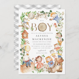 Nursery Rhymes Baby Shower Invitation Kaart