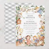 Nursery Rhymes Baby shower Kaart (Voorkant / Achterkant)