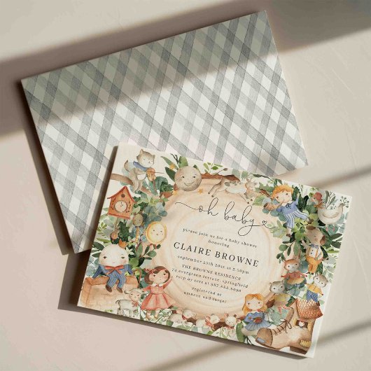 Nursery Rhymes Baby shower Kaart