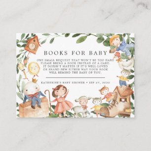 Nursery Rhymes Books for Baby Baby shower Card Informatiekaartje