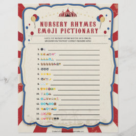 Nursery Rhymes Emoji [Circus Theme] Briefhoofd