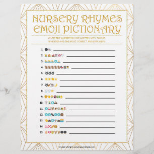 Nursery Rhymes Emoji [Golden Lines] Briefhoofd