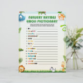 Nursery Rhymes Emoji Pictionary [Animal Theme] Briefhoofd (Staand voorkant)