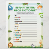 Nursery Rhymes Emoji Pictionary [Animal Theme] Briefhoofd (Voorkant / Achterkant)