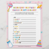 Nursery Rhymes Emoji Pictionary [Baby Basics Pink] Briefhoofd (Voorkant)