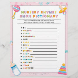 Nursery Rhymes Emoji Pictionary [Baby Basics Pink] Briefhoofd