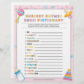 Nursery Rhymes Emoji Pictionary [Baby Basics Pink] Briefhoofd (Voorkant / Achterkant)