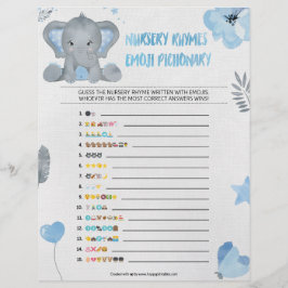 Nursery Rhymes Emoji Pictionary [Baby olifant] Briefhoofd