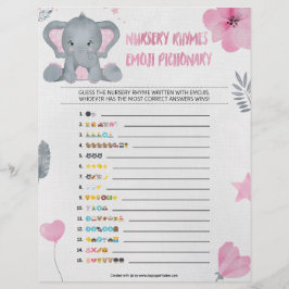 Nursery Rhymes Emoji Pictionary [Baby olifant] Briefhoofd
