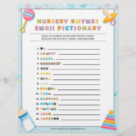 Nursery Rhymes Emoji Pictionary [Basics Blue] Briefhoofd