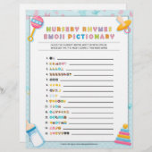 Nursery Rhymes Emoji Pictionary [Basics Blue] Briefhoofd (Voorkant / Achterkant)