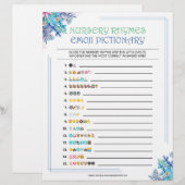 Nursery Rhymes Emoji Pictionary [Blue Floral] Briefhoofd (Voorkant / Achterkant)